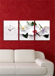 Wallity Reloj de Pared de Lienzo Decorativo 3P3040CS-13 (3 Piezas)